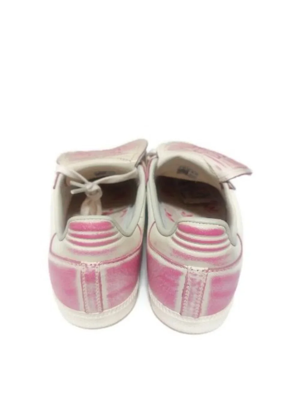 Adidas Samba LT Womens Size 7 Cream White Shock Pink Leather Sneakers Shoes New